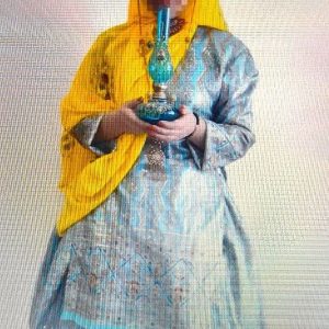 لباس آبی پولک دار پر کار مدل دلربا