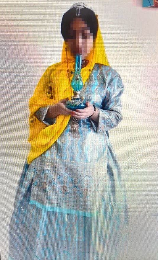 لباس آبی پولک دار پر کار مدل دلربا